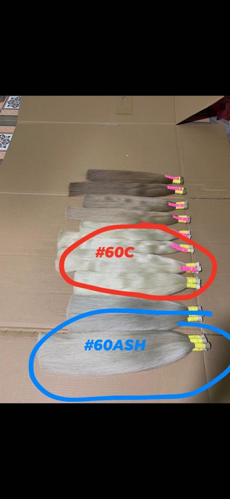 Bulk Color Hair #60 and #60ash 1 Bulk Color Hair #60 and #60ash