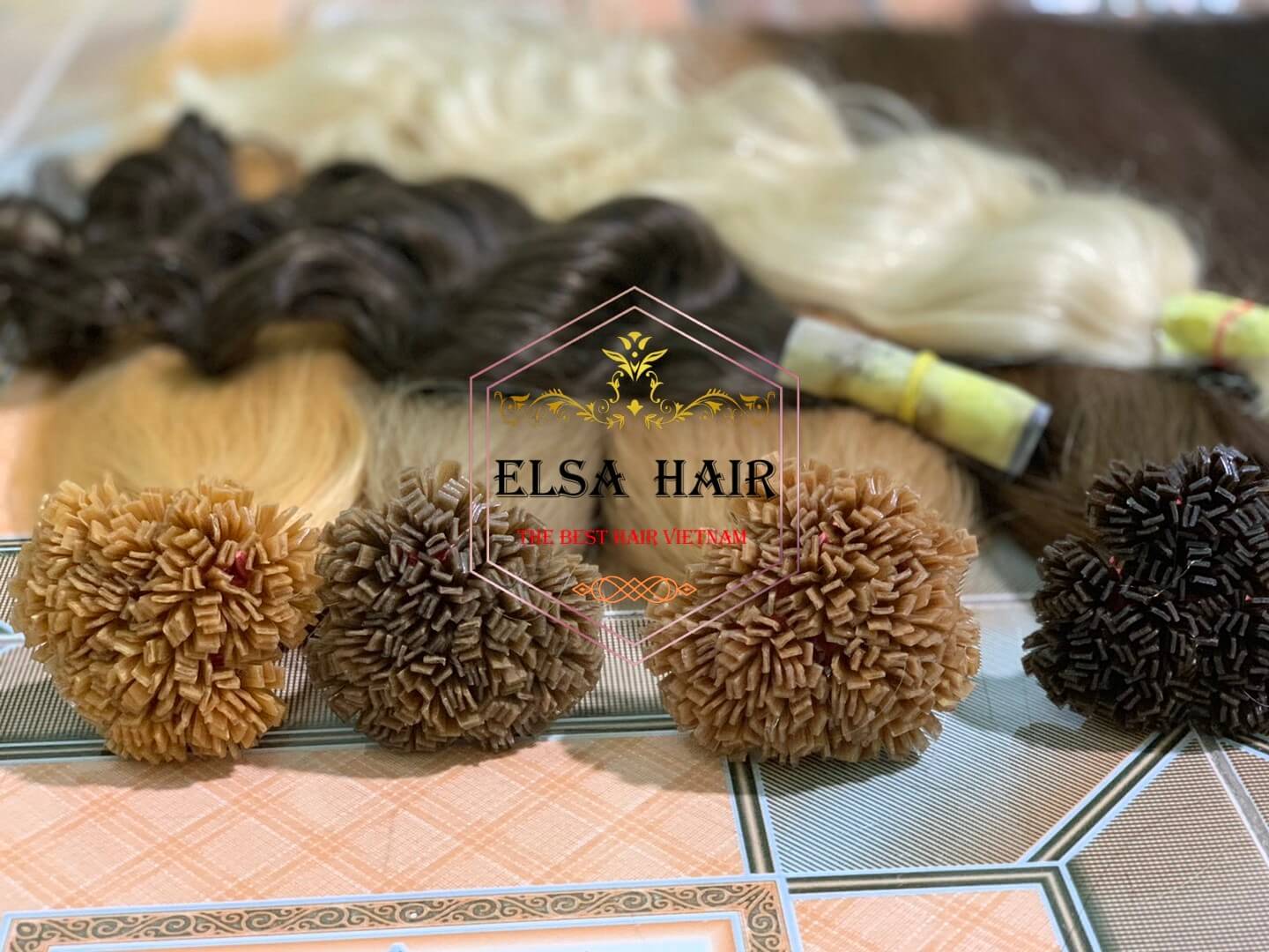 Flat Tip, U Tip Hair Extension Piano beautiful color 7 keratin hair extension