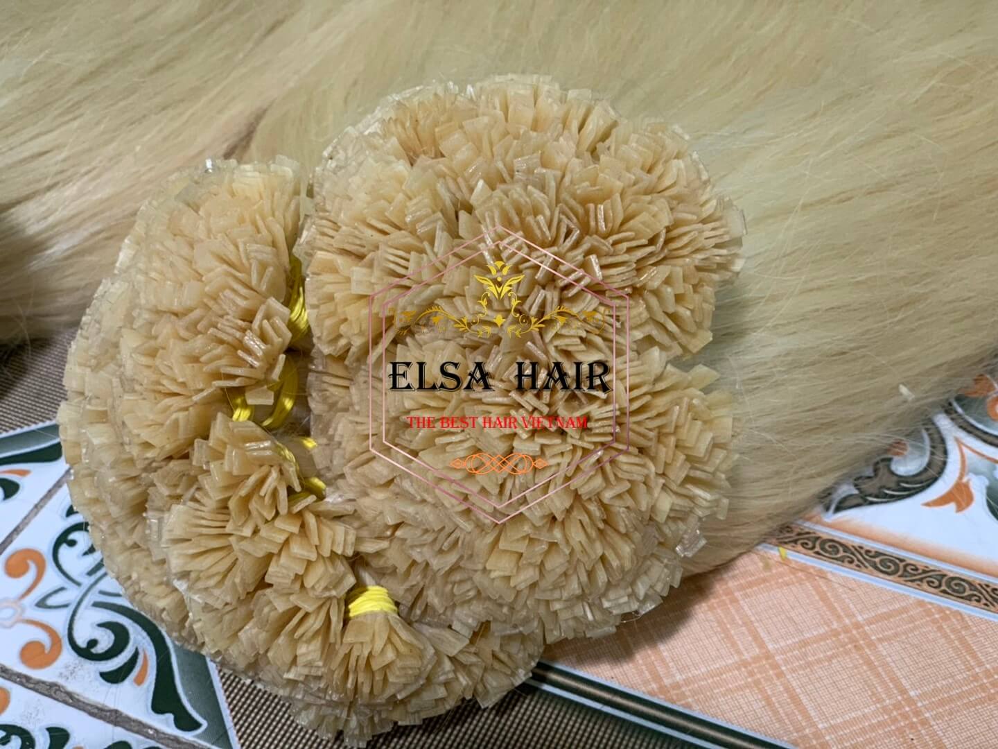 Flat Tip, U Tip Hair Extension Piano beautiful color 1 Flat tip hair extension elsa