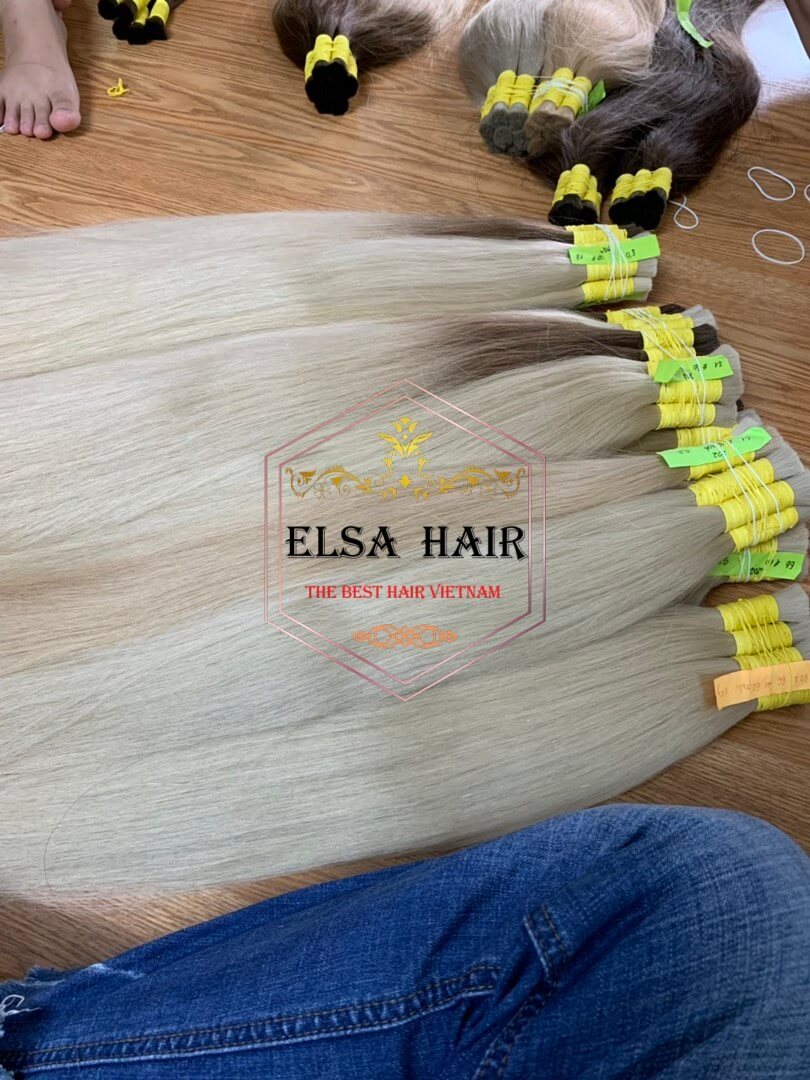 Bulk Hair Extensions Combo 9 blonde hair
